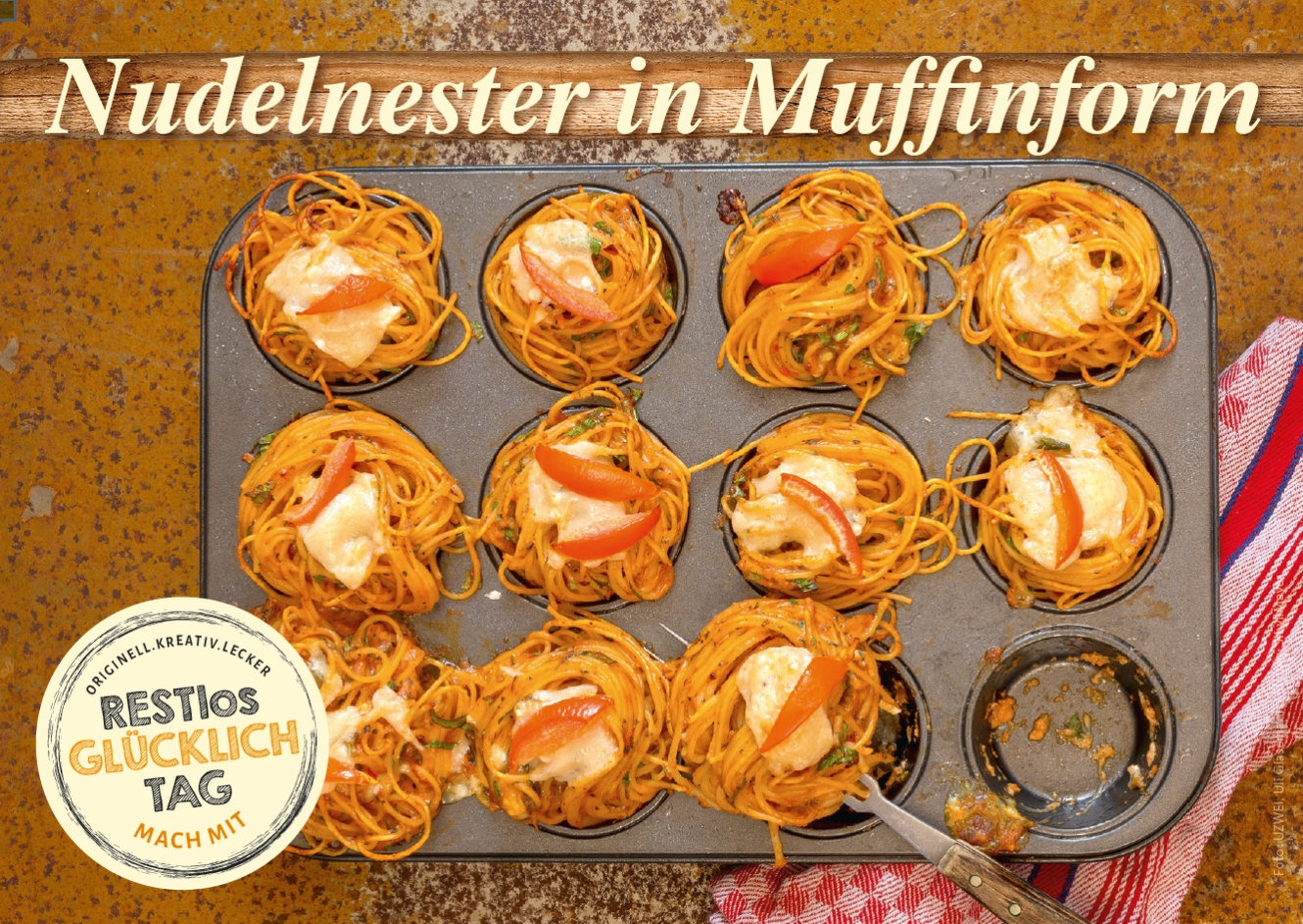 Nudelnester in Mufﬁnform